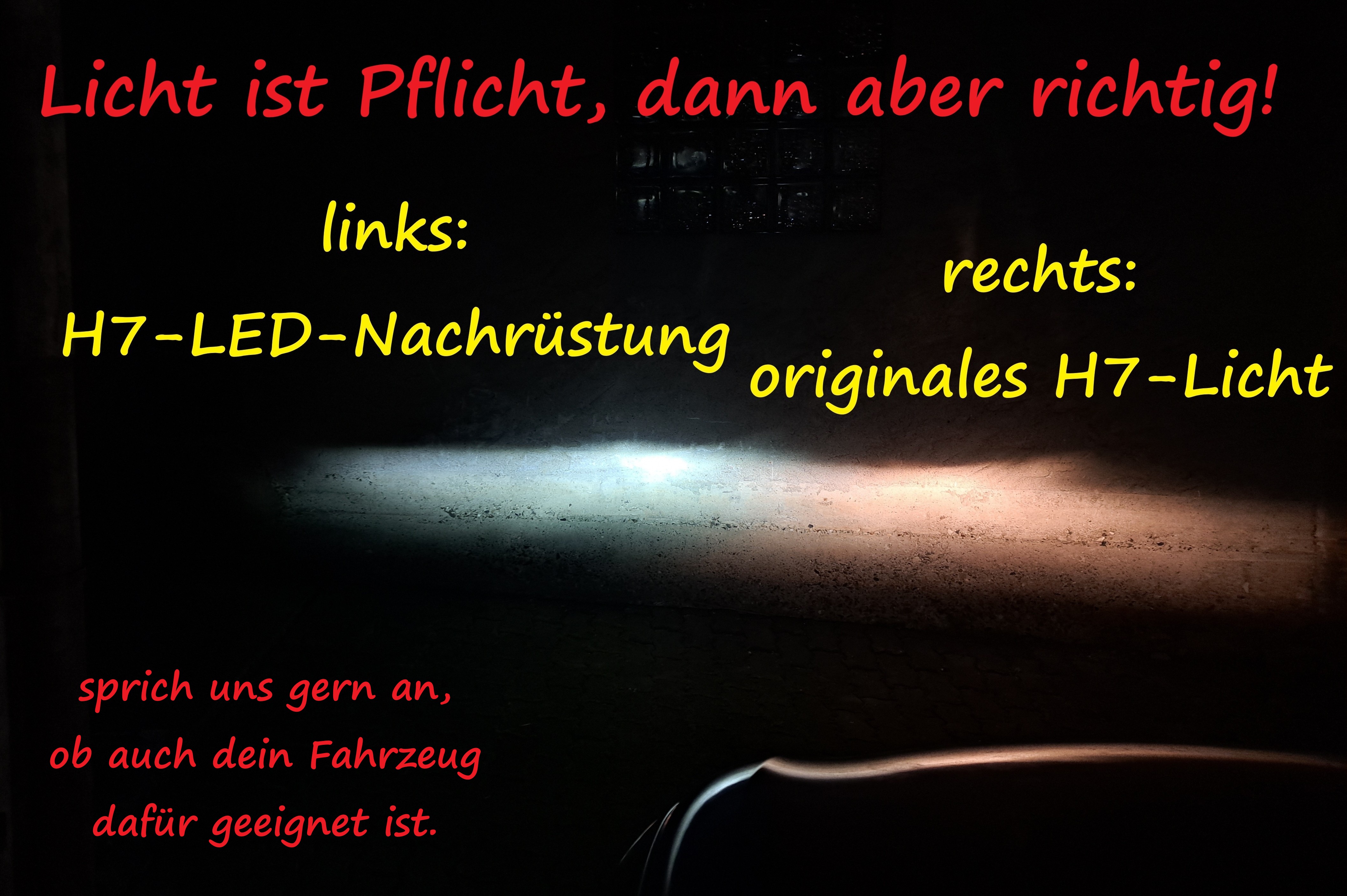 Umrüstung auf legales LED-Licht